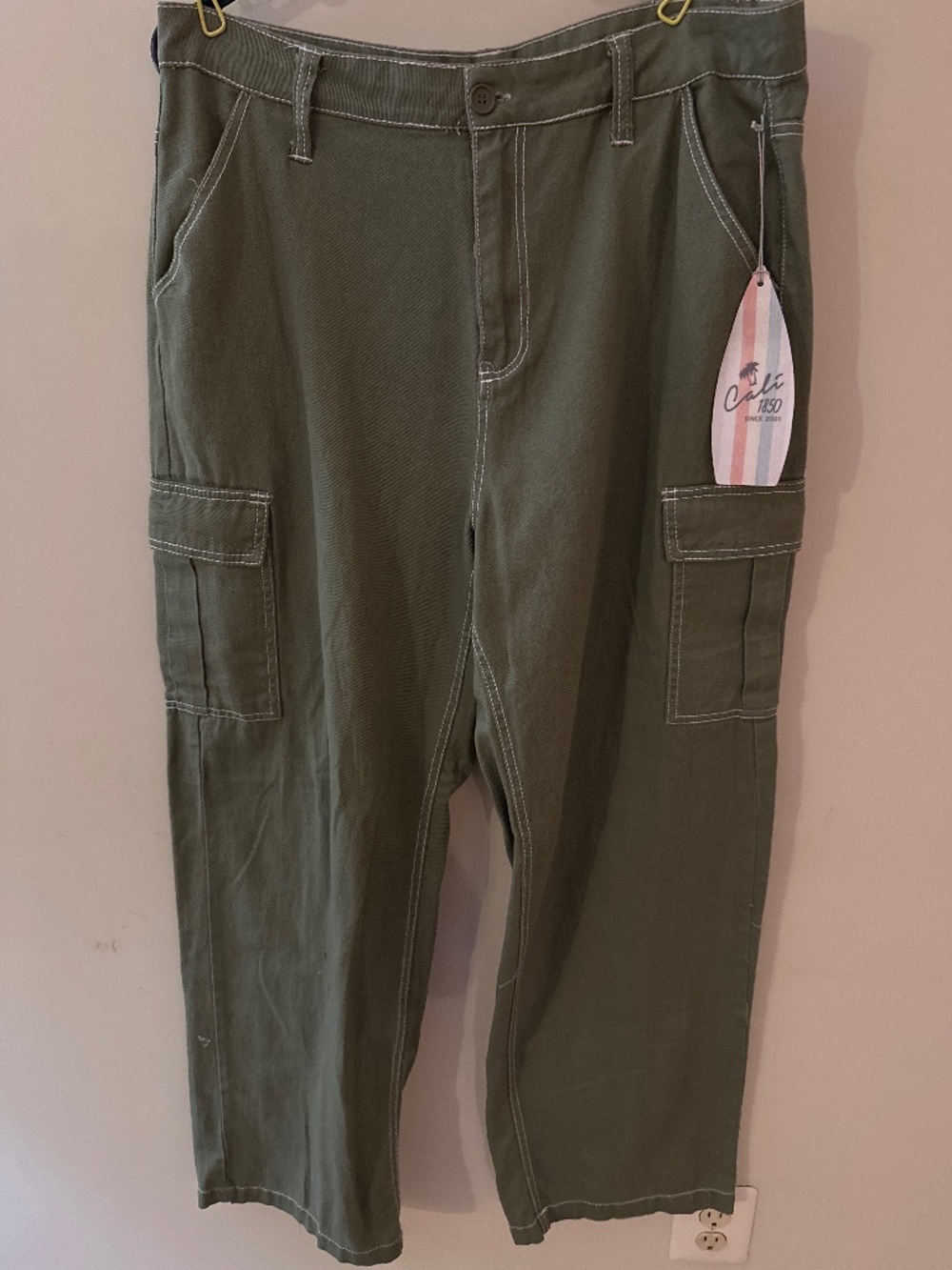 NWT Cali 1850 Olive Green Cargo Pants